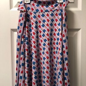 Lularoe Bomb Pop Skirt Kids size 10; fits women S
